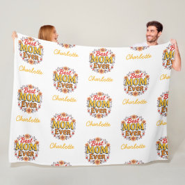 Manta Polar La mejor mamá de todos los tiempos | Floral Wreath