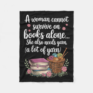 Manta Polar La mujer no puede sobrevivir solo con libros, tamb