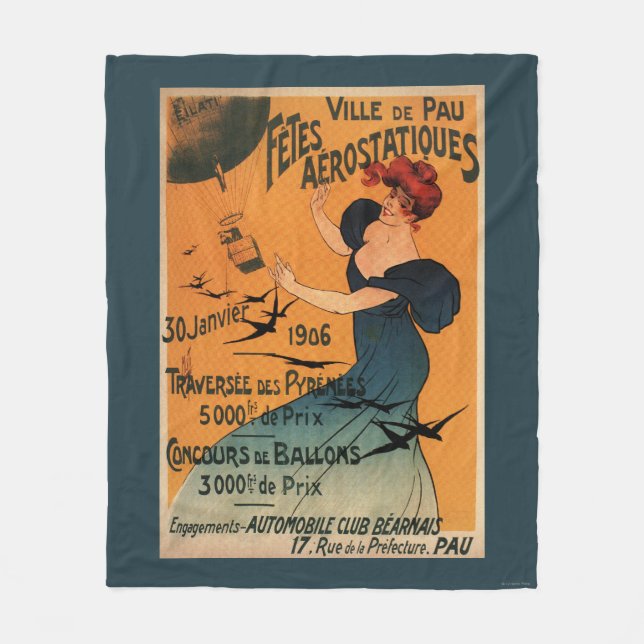 Manta Polar La mujer Rojo-Dirigida aguarda el poster de los (Anverso)