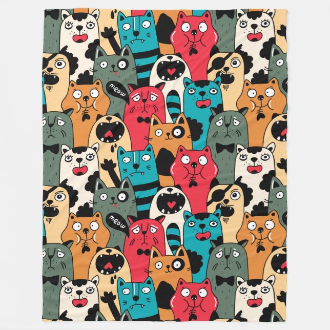 Manta Polar La multitud de gatos (Anverso)