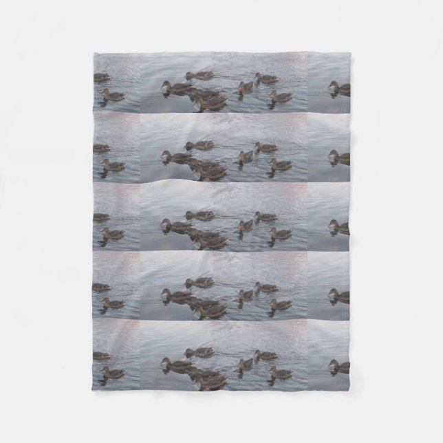 Manta Polar La naturaleza del pájaro de los patos ajardina (Anverso)