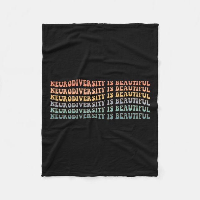 Manta Polar La neurodiversidad es bella - Conciencia del autis (Anverso)