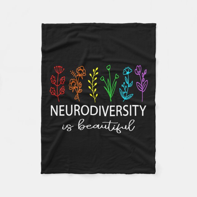 Manta Polar La neurodiversidad es bella conciencia del autismo (Anverso)