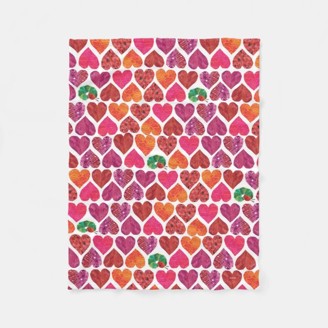 Manta Polar La oruga muy hambrienta | Patrón cardíaco (Anverso)