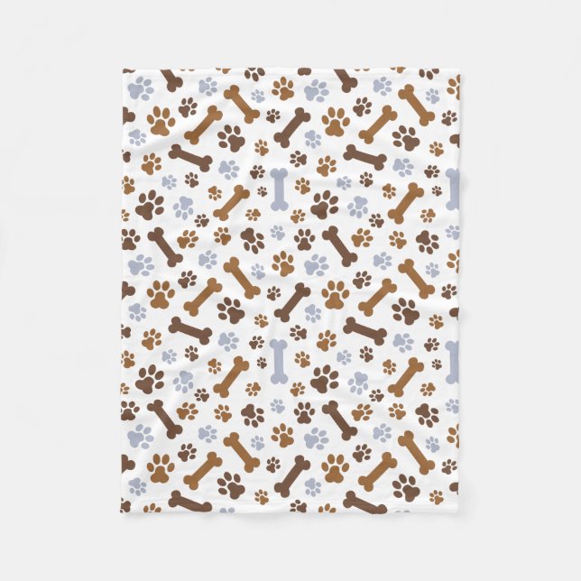 Manta Polar La pata del perro imprime el modelo (Anverso)