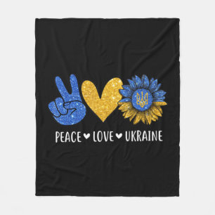 Manta Polar La paz ama a Ucrania la paz con bandera ucraniana