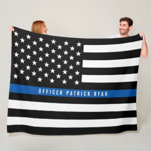 Manta Polar La policía delgada Línea Azul Bandera Estadounid