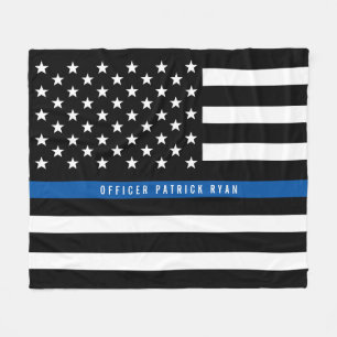 Manta Polar La policía delgada Línea Azul Bandera Estadounid