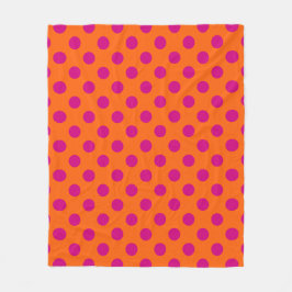 Manta Polar La polka de Fuchsia da puntapiés al naranja