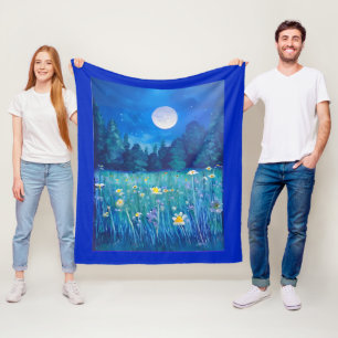 Manta Polar La pradera y el bosque bajo una luna llena