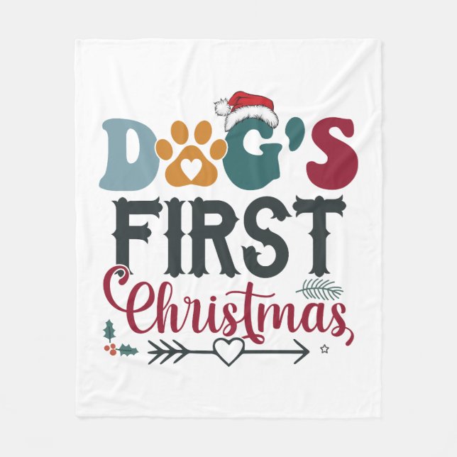 Manta Polar La primera Navidad del perro (Anverso)