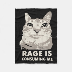 Manta Polar La rabia me está consumiendo un gato furioso meme