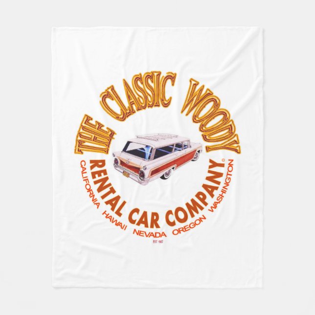 Manta Polar La tienda clásica Woody Rental Car Company Blanket (Anverso)