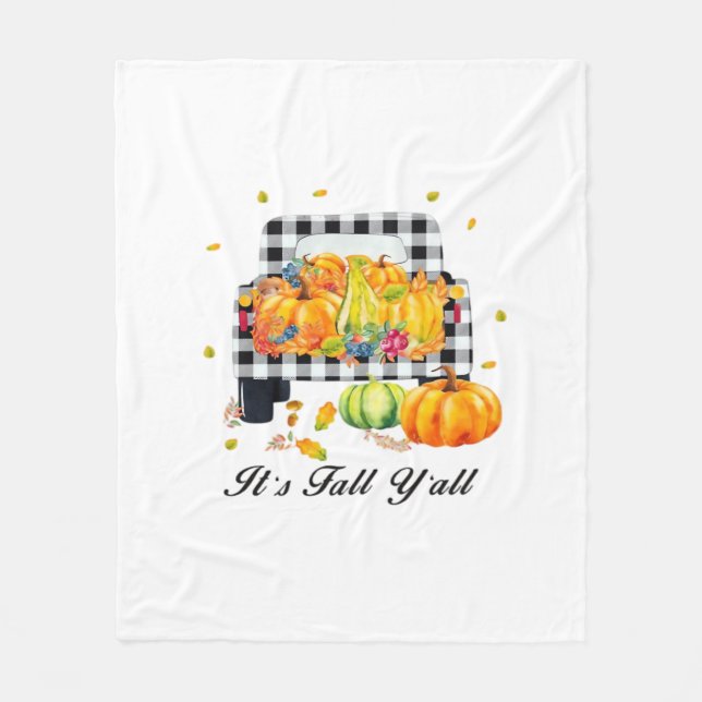 Manta Polar La toalla de calabaza de otoño (Anverso)