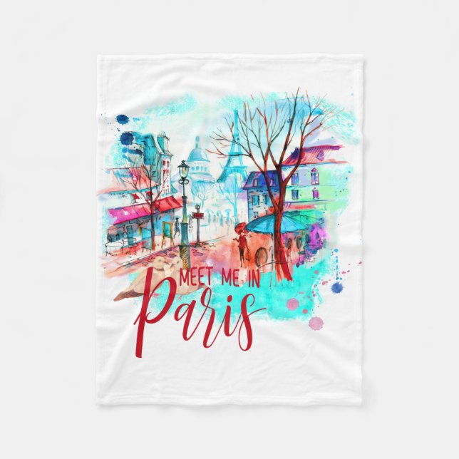 Manta Polar La Torre Eiffel me conoce en París (Anverso)