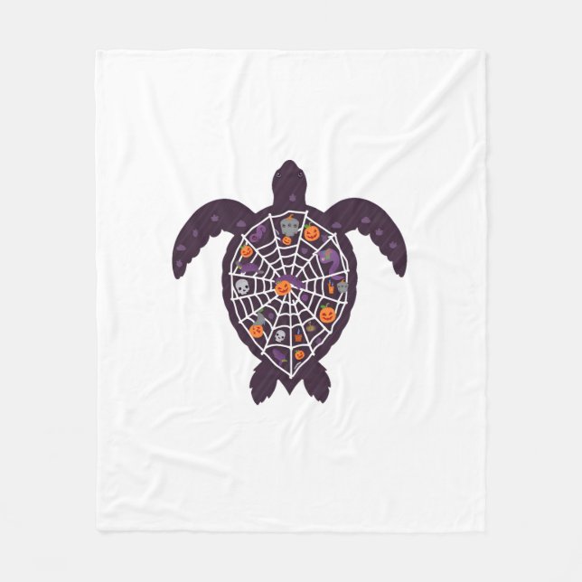 Manta Polar La tortuga marina Halloween Araña Calabaza Fantasm (Anverso)