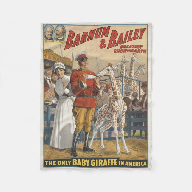 Manta Polar La única jirafa del bebé en poster del circo de (Anverso)