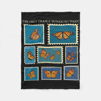 Manta Polar La única mariposa monarca naranja que quiero Sello