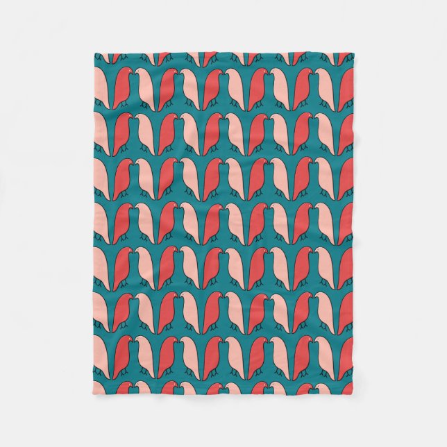 Manta Polar La Unión Organizada de Aves - Estilo Pop Art (Anverso)