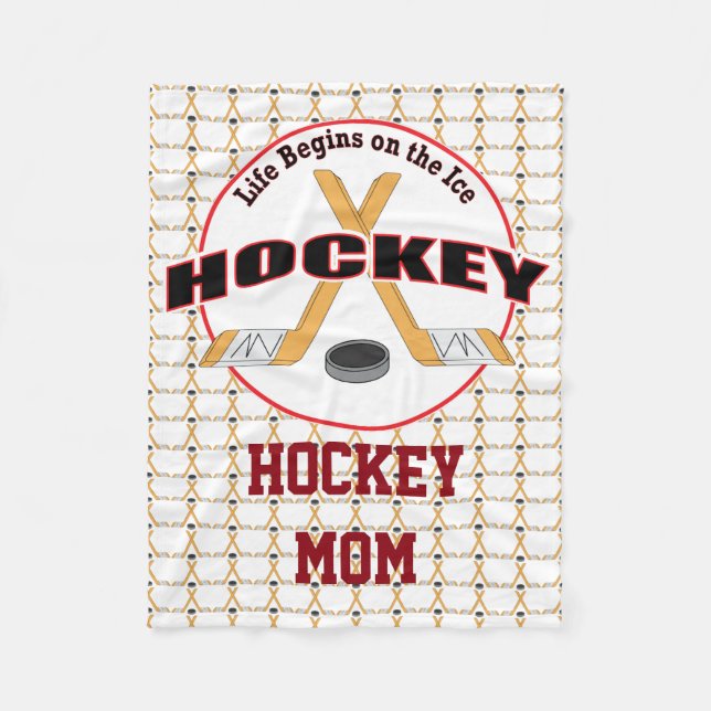 Manta Polar La vida comienza a la mamá del hockey (Anverso)