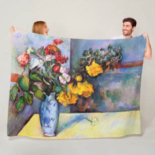 Manta Polar La vida con flores en una caja, Paul Cezanne