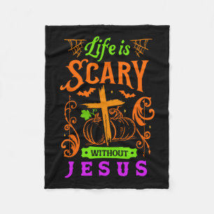 Manta Polar La Vida Da Miedo Sin Jesús Halloween Cristiano Je