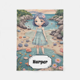 Manta Polar La vida de los peatones de playa personalizada