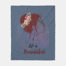 Manta Polar La vida de mensaje inspirador es hermosa