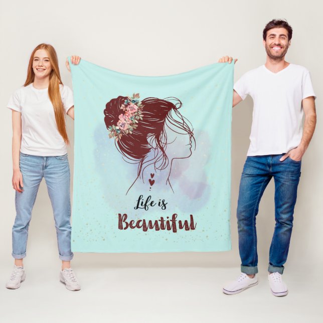 Manta Polar La vida de mensaje inspirador es hermosa (In situ)