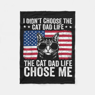 Manta Polar La vida de papá gato me eligió Bandera americana d