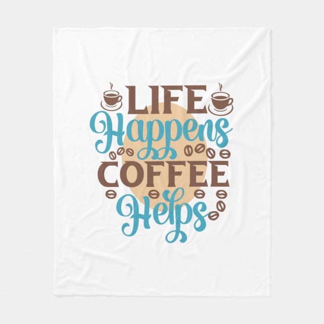 Manta Polar La vida del café ayuda a preparar café (Anverso)