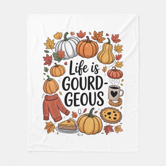 Manta Polar La vida es la caída de Gourd-geous (Anverso)