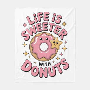 Manta Polar La Vida Es Más Dulce Con Donuts