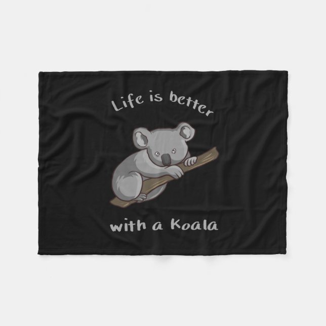 Manta Polar La Vida Es Mejor Con Koala (Frente (Horizontal))