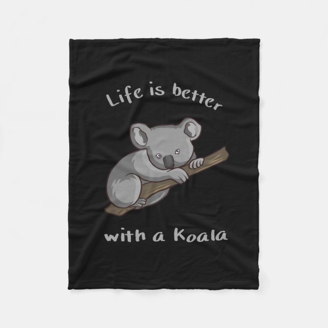 Manta Polar La Vida Es Mejor Con Koala (Anverso)