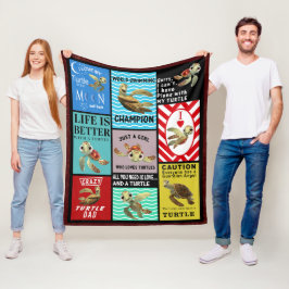 Manta Polar La Vida Es Mejor Con Una Tortuga