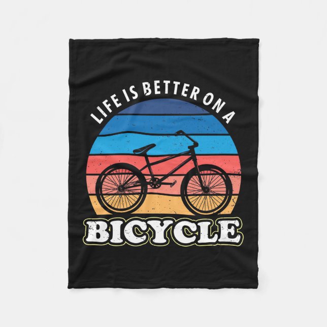 Manta Polar La Vida Es Mejor En Bicicleta (Anverso)