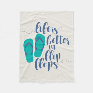 Manta Polar La vida es mejor en flips-flopes