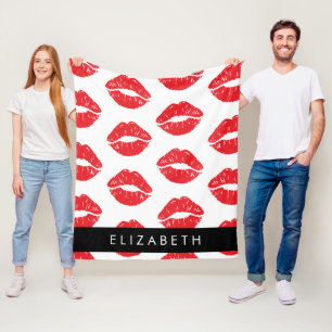 Manta Polar Labios Rojos, Labios Rojos, Patrón De Labios, Su N