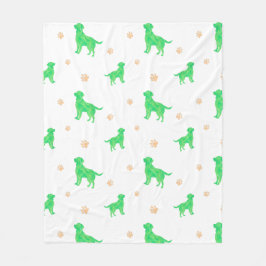 Manta Polar Labrador Blanket - Regalo verde pastel mínimo