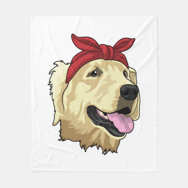 Manta Polar Labrador con Bandana (Anverso)