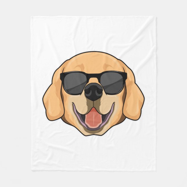 Manta Polar Labrador con gafas de sol (Anverso)