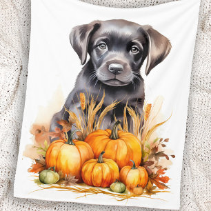 Manta Polar Labrador de otoño recuperador de calabazas de cach