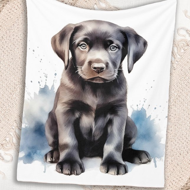 Manta Polar Labrador negro recuperador perro cachorro (Subido por el creador)