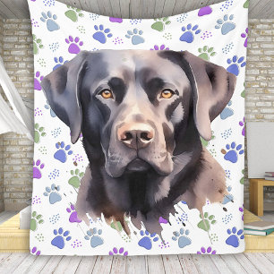 Manta Polar Labrador Perro recuperador Pinturas modernas de co