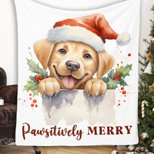 Manta Polar Labrador recuperador de Navidades de perro de Sant