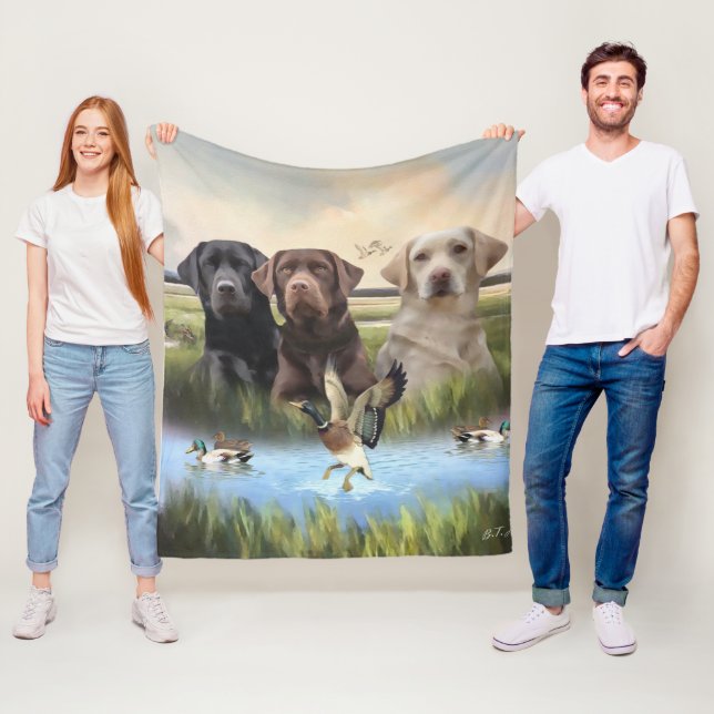 Manta Polar Labrador Recuperadores, (Perros cazadores) (In situ)
