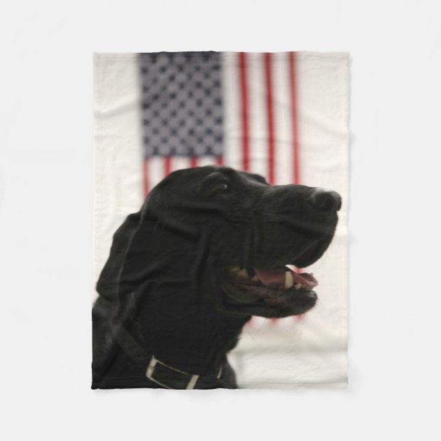 Manta Polar Labrador retriever negro Todo-Americano (Anverso)