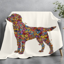 Manta Polar Labrador Retriever Silueta de Mariposa | Dog Mama