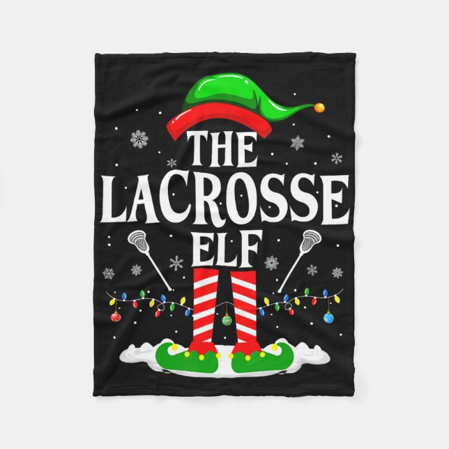 Manta Polar Lacrosse Elf Funny Matching Xmas Lacrosse Chris (Anverso)